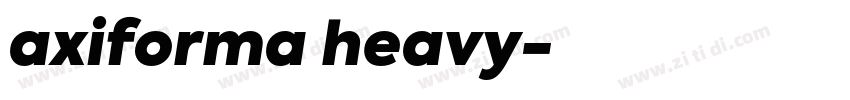 axiforma heavy字体转换